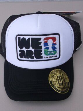 NWT FIFA World Cup 2026 “WE ARE FIFA, Foam Trucker Hat/Cap, Black/White